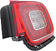 Passenger Side, Outer Tail Light, with Bulb, LED, Clear and Red Lens, LTZ Model