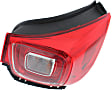 Passenger Side, Outer Tail Light, with Bulb, LED, Clear and Red Lens, LTZ Model