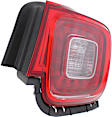 Passenger Side, Outer Tail Light, with Bulb, LED, Clear and Red Lens, LTZ Model, CAPA Certified