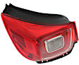 Driver Side, Outer Tail Light, with Bulb, LED, Clear and Red Lens, LTZ Model