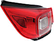 Driver Side, Outer Tail Light, with Bulb, LED, Clear and Red Lens, LTZ Model, CAPA Certified