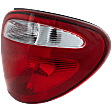 Passenger Side Tail Light, with Bulb, Halogen, Clear and Red Lens