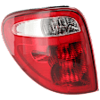Driver Side Tail Light, with Bulb, Halogen, Clear and Red Lens