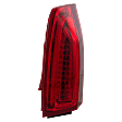Passenger Side Tail Light, with Bulb, Halogen, Red Lens, Type 2, Sedan