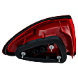 Passenger Side, Outer Tail Light, with Bulb, Halogen, Red Lens