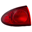 Driver Side, Outer Tail Light, with Bulb, Halogen, Red Lens