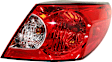 Passenger Side Tail Light, with Bulb, Halogen, Clear and Red Lens