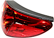 Passenger Side Tail Light, with Bulb, Halogen, Clear and Red Lens