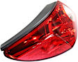 Driver Side Tail Light, with Bulb, Halogen, Clear and Red Lens