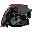 Passenger Side, Outer Tail Light, with Bulb, Halogen, Clear and Red Lens, CAPA CERTIFIED