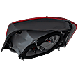 Driver Side, Outer Tail Light, with Bulb, Halogen, Clear and Red Lens