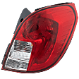 Passenger Side Tail Light, with Bulb, Halogen, Clear and Red Lens