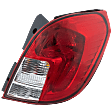 Passenger Side Tail Light, with Bulb, Halogen, Clear and Red Lens, CAPA CERTIFIED