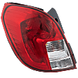 Driver Side Tail Light, with Bulb, Halogen, Clear and Red Lens