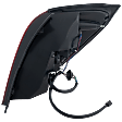 Driver Side Tail Light, with Bulb, Halogen, Clear and Red Lens