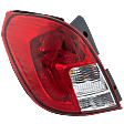 Driver Side Tail Light, with Bulb, Halogen, Clear and Red Lens, CAPA CERTIFIED