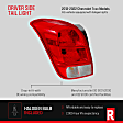 Driver Side Tail Light, with Bulb, Halogen, LS/LTZ Models, 4 Cyl., 1.4L Engine, CAPA Certified