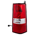 Passenger Side Tail Light, with Bulb, Halogen, Clear and Red Lens, CAPA CERTIFIED
