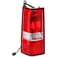 Driver Side Tail Light, with Bulb, Halogen, Clear and Red Lens