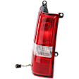 Driver Side Tail Light, with Bulb, Halogen, Clear and Red Lens