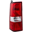 Driver Side Tail Light, with Bulb, Halogen, Clear and Red Lens, CAPA CERTIFIED