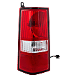 Driver Side Tail Light, with Bulb, Halogen, Clear and Red Lens, CAPA CERTIFIED
