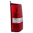 Driver Side Tail Light, with Bulb, Halogen, Clear and Red Lens, CAPA CERTIFIED