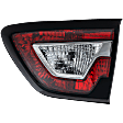 Passenger Side, Inner Tail Light, with Bulb, Halogen, Clear and Red Lens