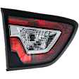 Driver Side, Inner Tail Light, with Bulb, Halogen, Clear and Red Lens