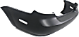 Rear Primed Bumper Cover, Sedan, With Side Marker Holes, Without Parking Aid Sensor Holes