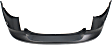 Rear Primed Bumper Cover, Sedan, With Side Marker Holes, Without Parking Aid Sensor Holes