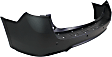 Rear, Upper Primed Bumper Cover, For Models With Chrome Package, With Parking Aid Sensor Holes and Reflector Holes, CAPA CERTIFIED