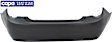 Rear Primed Bumper Cover, Sedan, Without Parking Aid Sensor Holes, CAPA Certified