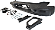 2004 Chevrolet Tahoe - Step Bumper, For Models Without Impact Strip Holes, Powdercoated Black, Face Bar and Pads, With mounting bracket(s)