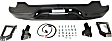 2004 Chevrolet Tahoe - Step Bumper, For Models Without Impact Strip Holes, Powdercoated Black, Face Bar and Pads, With mounting bracket(s)