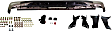 2004 Chevrolet Silverado 1500 WT - Step Bumper, Fleetside, Powdercoated Silver, Face Bar and Pads, With mounting bracket(s)