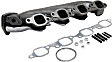 Passenger Side Exhaust Manifold, 8 Cyl., 8.1L Engine, With Wrap Around Heat Shield, Cast Iron