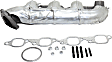 Passenger Side Exhaust Manifold, 8 Cyl., 8.1L Engine, With Wrap Around Heat Shield, Cast Iron