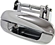 Front Or Rear, Passenger Side Chrome Exterior Door Handle, Without Key Hole