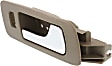 2005-2011 Cadillac STS - Front, Passenger Side Beige bezel with chrome lever Interior Door Handle, With Door Lock Hole, Sedan