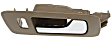 2005-2011 Cadillac STS - Front, Passenger Side Beige bezel with chrome lever Interior Door Handle, With Door Lock Hole, Sedan