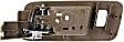 2005-2011 Cadillac STS - Front, Passenger Side Beige bezel with chrome lever Interior Door Handle, With Door Lock Hole, Sedan