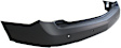 Rear, Upper Primed Bumper Cover, With Parking Aid Sensor Holes, CAPA CERTIFIED
