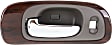 Front, Driver Side Gray bezel with chrome lever Interior Door Handle, Sedan