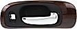 Front, Passenger Side Chrome Lever with Black Bezel Interior Door Handle, Sedan