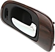 Front, Passenger Side Chrome Lever with Black Bezel Interior Door Handle, Sedan