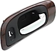 Front, Passenger Side Chrome Lever with Black Bezel Interior Door Handle, Sedan