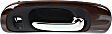 Front, Passenger Side Chrome Lever with Black Bezel Interior Door Handle, Sedan