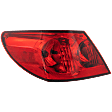Driver Side, Outer Tail Light, with Bulb, Halogen, Red Lens, Sedan