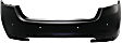 Rear Primed Bumper Cover, Sedan, With Parallel Parking Assist, Without Exhaust Hole, CAPA Certified